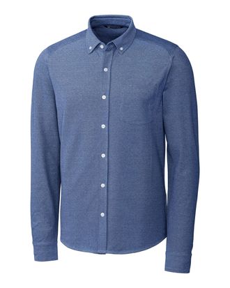 Cutter & Buck Mens Big & Tall Reach Oxford Button Front Shirt