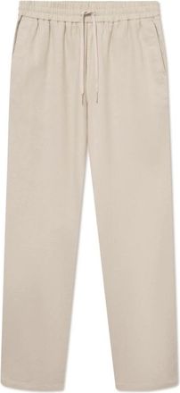Les Deux Broeken, Heren, Beige, L, Linnen, Licht Zand Linnen Broek