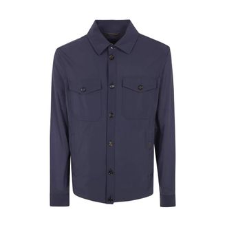 Moorer Ade-ac Shirt - Heren - Zomerjassen - Blauw - XL - Jassen