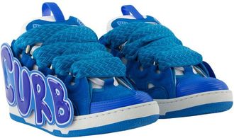 Lanvin Womens Curb Sneaker Blue Synthetic