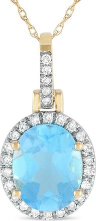 Luxury Bazaar Collana in oro giallo 14 carati con topazi e diamanti