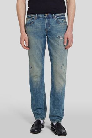 7 For All Mankind Mens Men Jeans The Straight Fit - Light Blue Denim - Size 31 (Waist)
