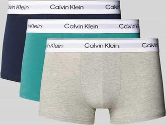 Calvin Klein Underwear Trunks mit elastischem Logo-Bund im 3er-Pack in Mittelgrau, Größe M