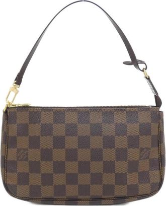 Louis Vuitton Damier Canvas Ebene Damier Canvas Pochette Pouch (Pre-Owned)