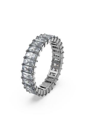 Swarovski Matrix Baguette Crystal Eternity Ring in Grey at Nordstrom, Size 7