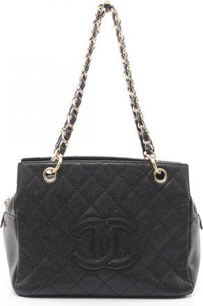 Chanel Black Leather Tote Bag (Pre-Owned)