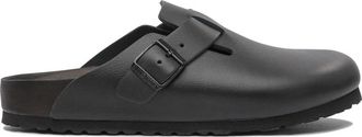Birkenstock Boston Narrow Fit - Heren - Slip ons - Zwart - 40 EU - Leer - Schoenen