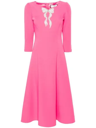 Nissa Midi-jurk met afwerking van stras - Roze