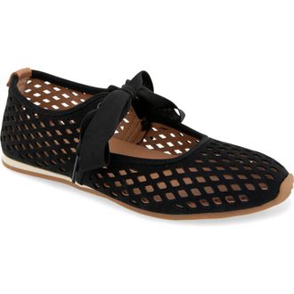 Gentle Souls Annalise Mary Jane Flat in Black Nubuck at Nordstrom, Size 7.5