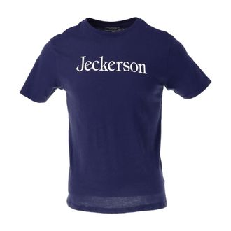 Jeckerson T-Shirts, male, Blue, Size: L Printed Mens T-shirt Yellow Short Sleeves