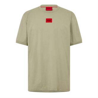 HUGO BOSS Hugo Diragolino T-shirt voor heren met logo op de borst (Pastelgroen)