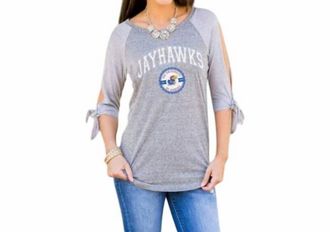 Gameday Couture University Of Kansas Playing For Keeps Top In Grey