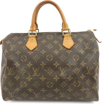 Louis Vuitton Speedy Monogram Canvas Brown Canvas Handbag (Pre-Owned)