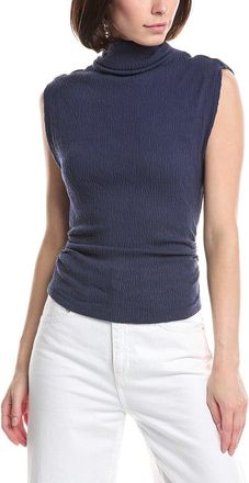 Michael Stars Campbell Ruched Mock Neck T-Shirt