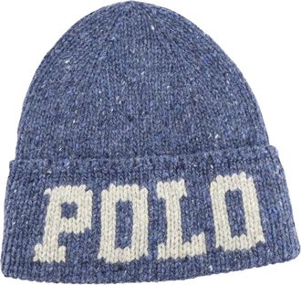 Polo Ralph Lauren Berretto in misto lana con patch logo - - Accessories - Uomo - Blu - ONE SIZE