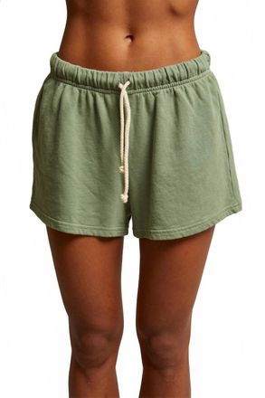 perfectwhitetee Layla Terry Shorts In Aloe