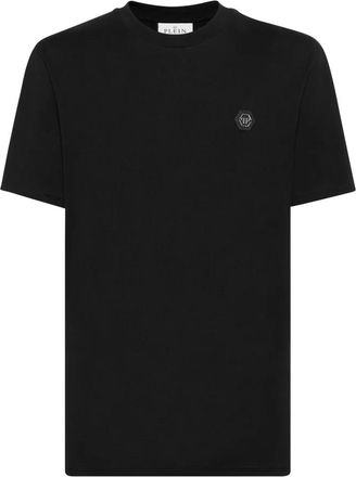 Philipp Plein T-shirt Round Neck SS - Heren - T-shirts - Zwart - 2XL - Katoen - Tops