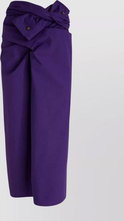 Quira draped waistband cotton midi skirt