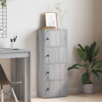 Berkfield Home Durable Bookcase Grey Sonoma 40x24x102 cm Engineered Wood | Size: 40 x 24 x 102 cm