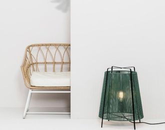 Faro Barcelona Faro Akane L&aacute;mpara Pie Tr&iacute;pode Verde Ip44