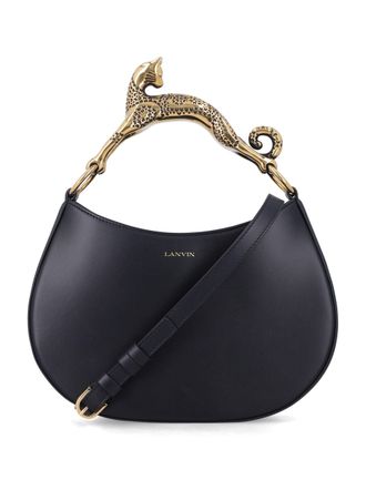 Lanvin Hobo Cat Handle Leather Shoulder Bag