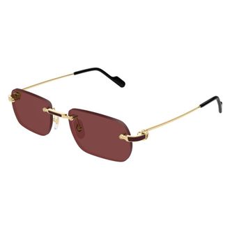 Cartier Sunglasses, unisex, Yellow, Size: 55 MM Frameless Sunglasses
