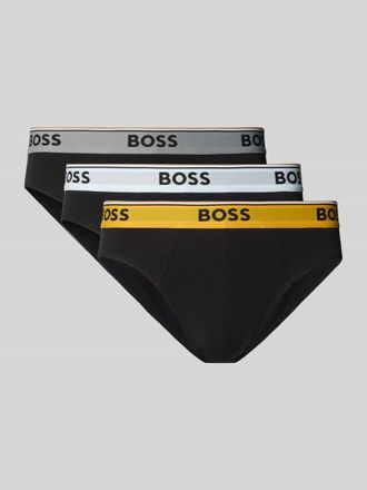 HUGO BOSS Slip aus Baumwoll-Mix im 3er-Pack Modell BRIEF 3P POWER in Black, Gr&ouml;&szlig;e XXL