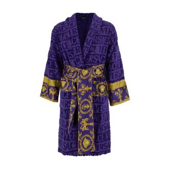 Versace Dames, Nachtkleding & Lounge, Paars, Maat: L Katoen
