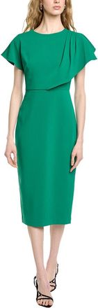 Badgley Mischka Side Drape Cape Cocktail Dress