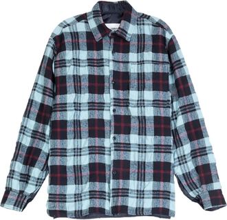 Costumein Ethan gewatteerd geruit overhemd - Blauw