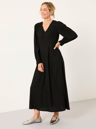 Fat Face FatFace Ellie Black Regular Midi Dress