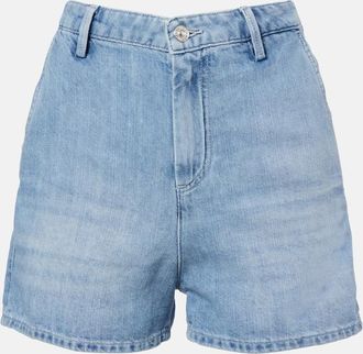 7 For All Mankind Cotton and linen denim shorts