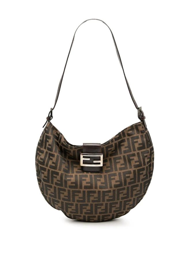 20th Century Zucca Canvas Croissant Hobo shoulder bag - Brown