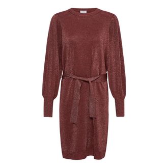 Kaffe KAregina Gebreide Jurk - Dames - Jurken - Rood - Maat: M Nylon