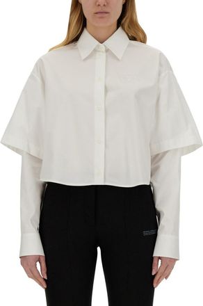 Off-white White Oversized Solid Shirt