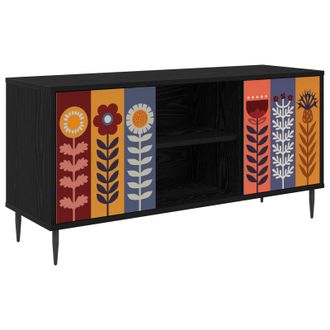 vidaXL Mueble De Tv Essen 102 X 33 X 51 Cm Roble Negro Vidaxl