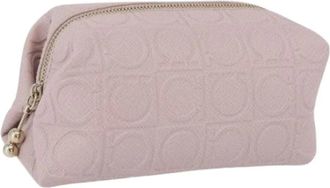 Ferragamo Pre-owned Clutches, female, Pink, Size: ONE SIZE Pre-owned Leather Pouch