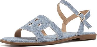 Journee Collection Bridey Womens Sandals Denim : 9.5 M, Synthetic