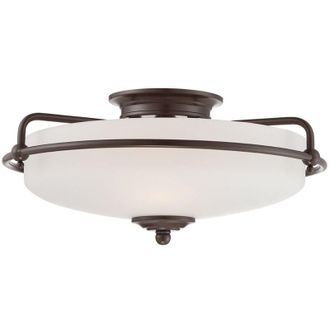 Quoizel Quoizel - Plafoniera Contemporanea Griffin Acciaio Bronzo Palladiano 3 Luci E27