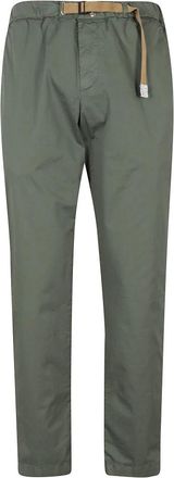 White Sand Broeken, Heren, Groen, L, Katoen, Groene katoenen broek met zakken