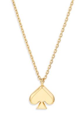 Kate Spade New York mini spade pendant necklace in Gold at Nordstrom