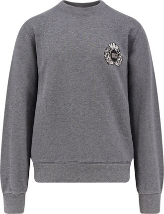 Dolce & Gabbana Cotton Sweatshirt With Logo Patch