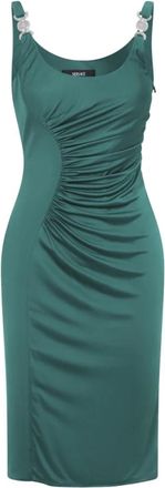 Versace Viscose-Jersey Midi Jurk - Dames - Feestkleedjes - Groen - M - Kleedjes