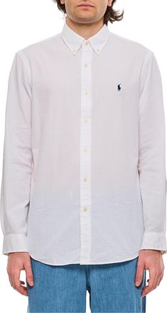 Polo Ralph Lauren Classic Fit Long-Sleeve Cotton Shirt with Button Closure