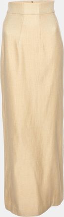 Emilia Wickstead Beige Textured Fabric Maxi Skirt