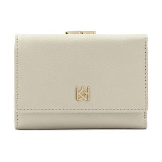 Kazar Accessoires, Dames, Beige, ONE Size, Leer, Crème kleine leren portemonnee