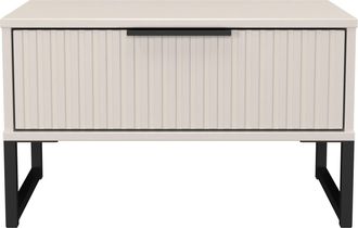 Lewis's Fluted 1 Drawer Wide Side Table in Kashmir Matt - Ready Assembled - Lewiss Home | TJ Hughes