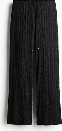 H&M Kordelzughose im Spitzenlook - Schwarz