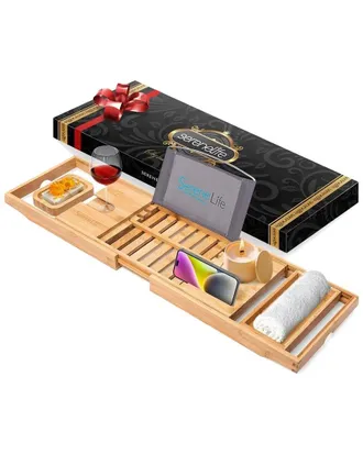 SereneLife Serenelife Bamboo Bathtub Caddy