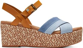 Toms Willow Beige/Blue sandalen - Blauw